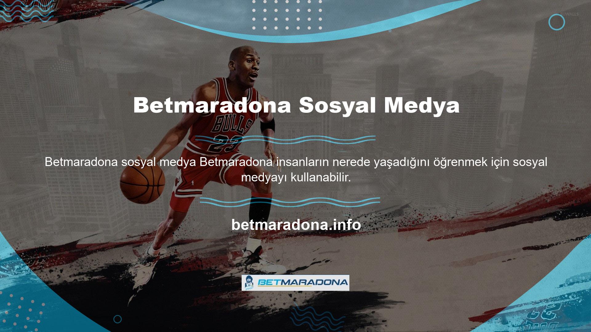 Ayrıca Betmaradona sosyal medyada ziyaret edebilirsiniz